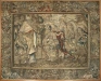 TAPISSERIE fine en laine et soie
